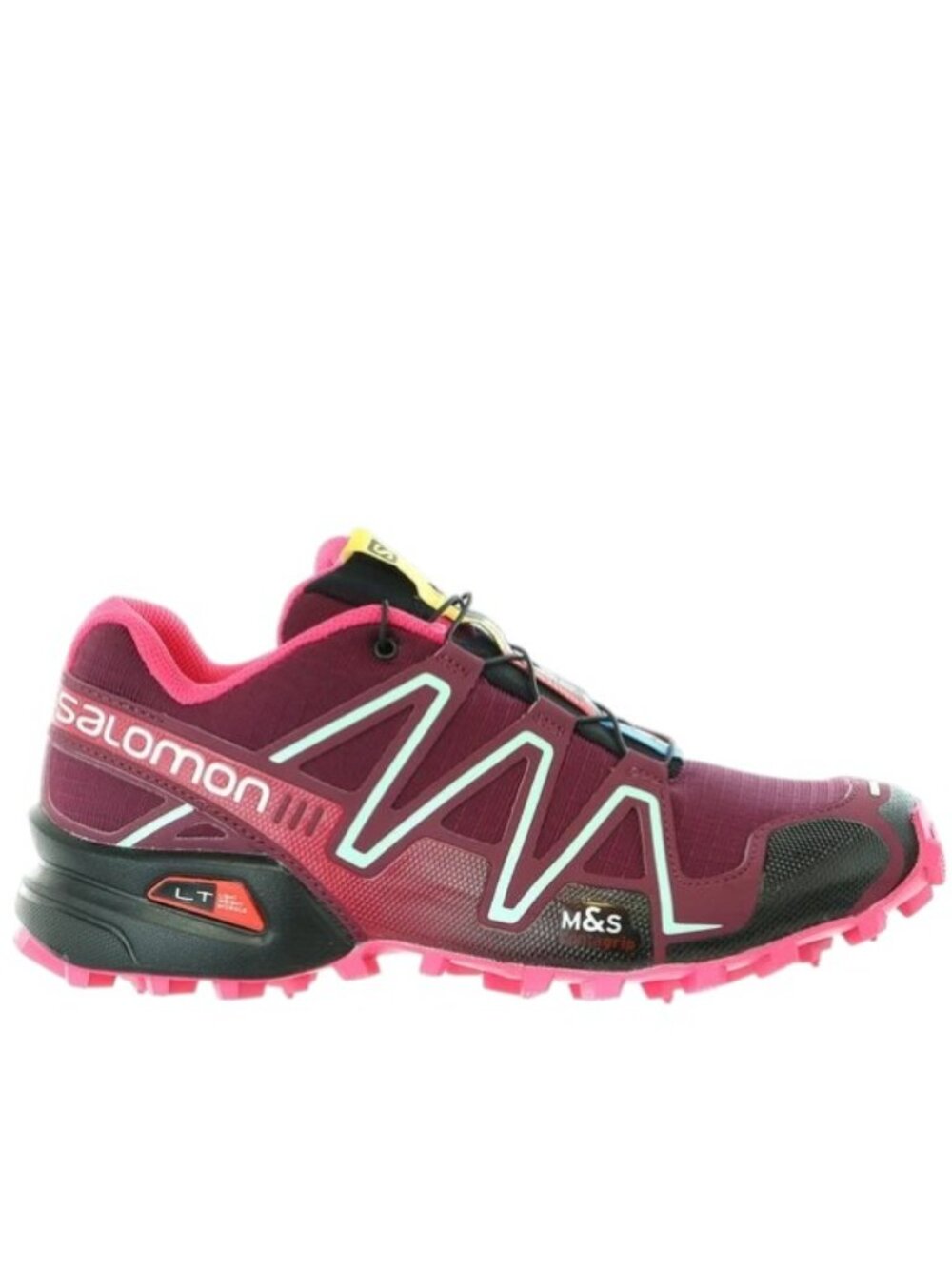 Salomon Women's Hot Pink Black Speedcross Trail Running Shoes Size 8